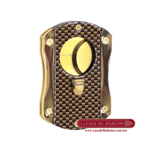 Cargar imagen en el visor de la galería, CORTADOR LOTUS CON DISEÑO FIBRA DE CARBONO - Puros Cubanos Originales | La Casa del Habano México