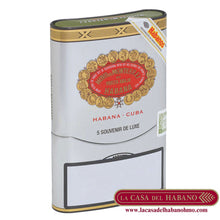 Cargar imagen en el visor de la galería, SOUVENIR DE LUXE LATA CON 5 UNIDADES - Puros Cubanos Originales | La Casa del Habano México