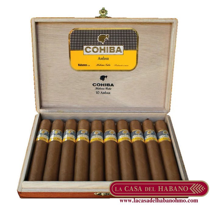 AMBAR CAJA CON 10 UNIDADES - Puros Cubanos Originales | La Casa del Habano México