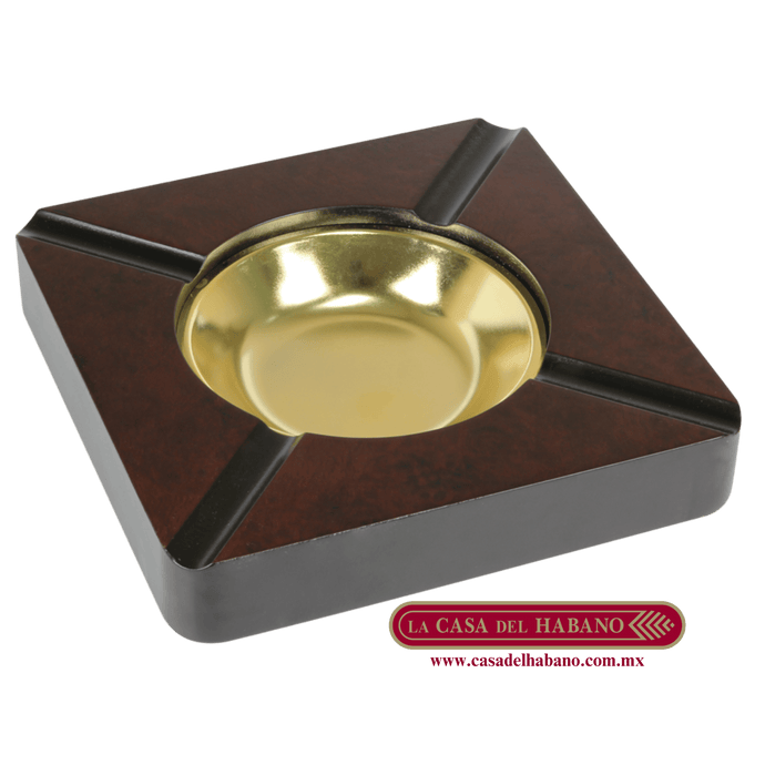 CENICERO CUADRADO CON MADERA - Puros Cubanos Originales | La Casa del Habano México