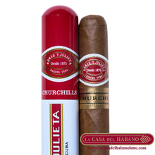 Cargar imagen en el visor de la galería, CHURCHILLS TUBOS DE ALUMINIO CAJA CON 10 UNIDADES - Puros Cubanos Originales | La Casa del Habano HMO
