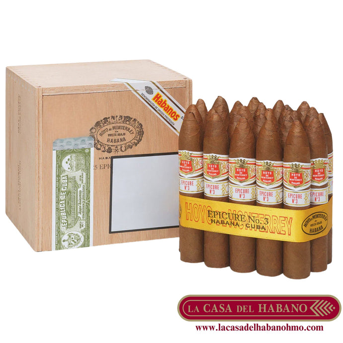 EPICURE No. 3 CAJA CON 25 UNIDADES - Puros Cubanos Originales | La Casa del Habano México