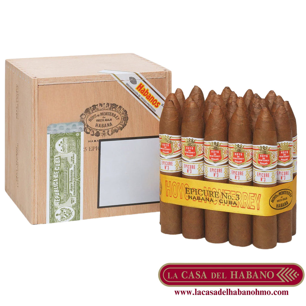 EPICURE No. 3 CAJA CON 25 UNIDADES - Puros Cubanos Originales | La Casa del Habano México