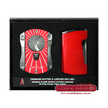 Cargar imagen en el visor de la galería, GIFT SET CORTADOR Y ENCENDEDOR CHROMA - Puros Cubanos Originales | La Casa del Habano México
