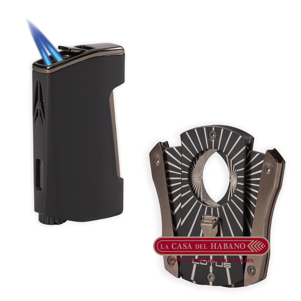GIFT SET CORTADOR Y ENCENDEDOR CHROMA - Puros Cubanos Originales | La Casa del Habano México