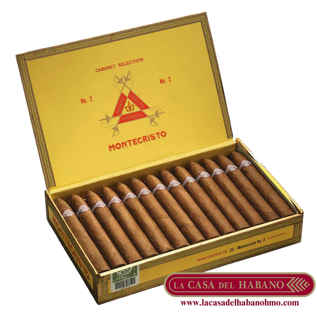 MONTECRISTO No. 2 CAJA CON 25 UNIDADES - Puros Cubanos Originales | La Casa del Habano México