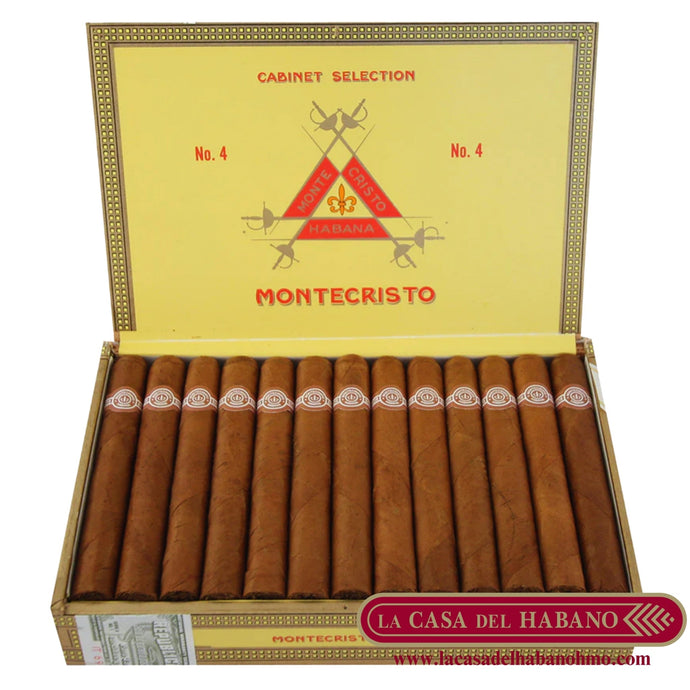 MONTECRISTO No. 4 CAJA CON 25 UNIDADES - Puros Cubanos Originales | La Casa del Habano México