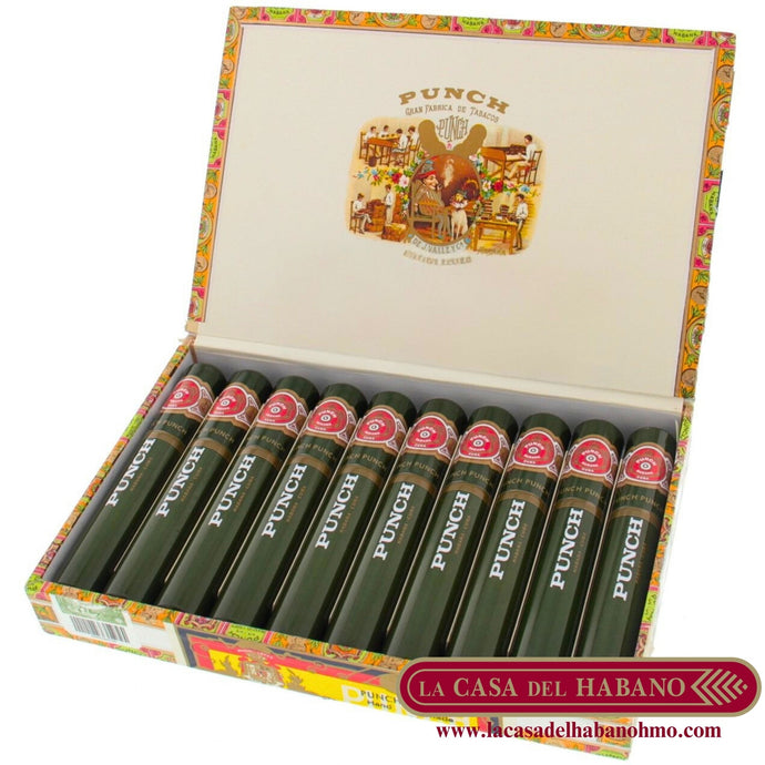 PUNCH PUNCH TUBOS DE ALUMINIO CAJA CON 10 UNIDADES - Puros Cubanos Originales | La Casa del Habano México