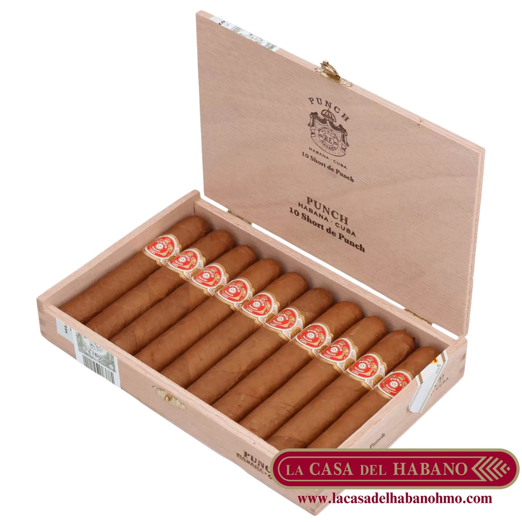 SHORT DE PUNCH CAJA CON 10 UNIDADES - Puros Cubanos Originales | La Casa del Habano México